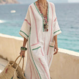 Andreea – Kaftan obleka v pesek in koral