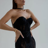 Daria – Babydoll iz satena z čipko