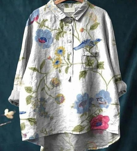 Lila - Elegantna cvetlična bluzica