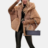 Gabriela – Oversized puffer jakna s kapuco in patchworkom