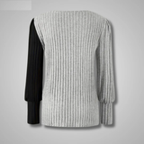 Kaia | Elegantna Pletena Srajca z Dolgimi Rokavi