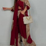 Ileana – Chic Poletni Komplet z Patchwork Tiskom