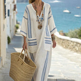 Angela – Kaftan obleka iz hellénique tkanine