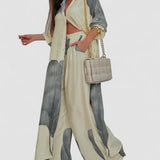 Ileana – Chic Poletni Komplet z Patchwork Tiskom
