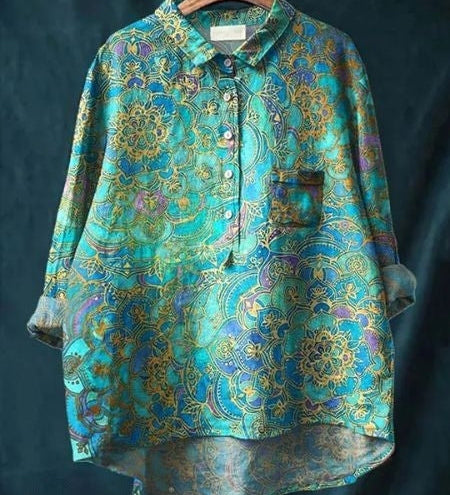 Lila - Elegantna cvetlična bluzica