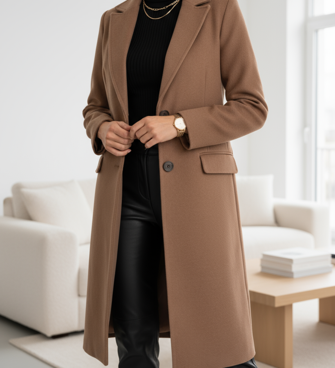 Judith | Eleganten dolg plašč iz volne