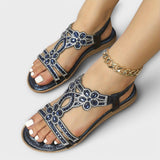 Marina – Boho sandali z pletenimi trakovi