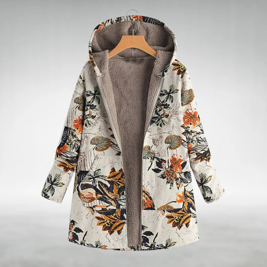 Fleural – Elegantna Polar Jacket s Cvetličnim Motivi