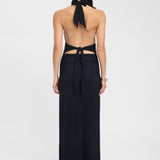 Estera – Maxi obleka s halter naramnicami in V-izrezom