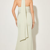 Clarisa – Maxi halter obleka s sculpturalnim krojem