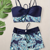 Oana – Bikini set z listnatim vzorcem
