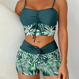 Oana – Bikini komplet z listnatim vzorcem