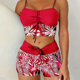 Oana – Bikini komplet z listnatim vzorcem