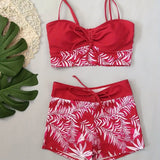 Oana – Bikini set z listnatim vzorcem