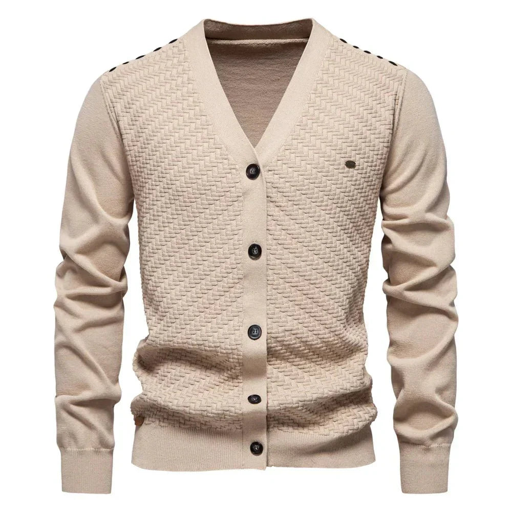 Dylan | Topel moški cardigan z V-izrezom