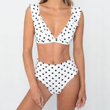 Simona – Elegantni bikini z V-izrezom in pikami