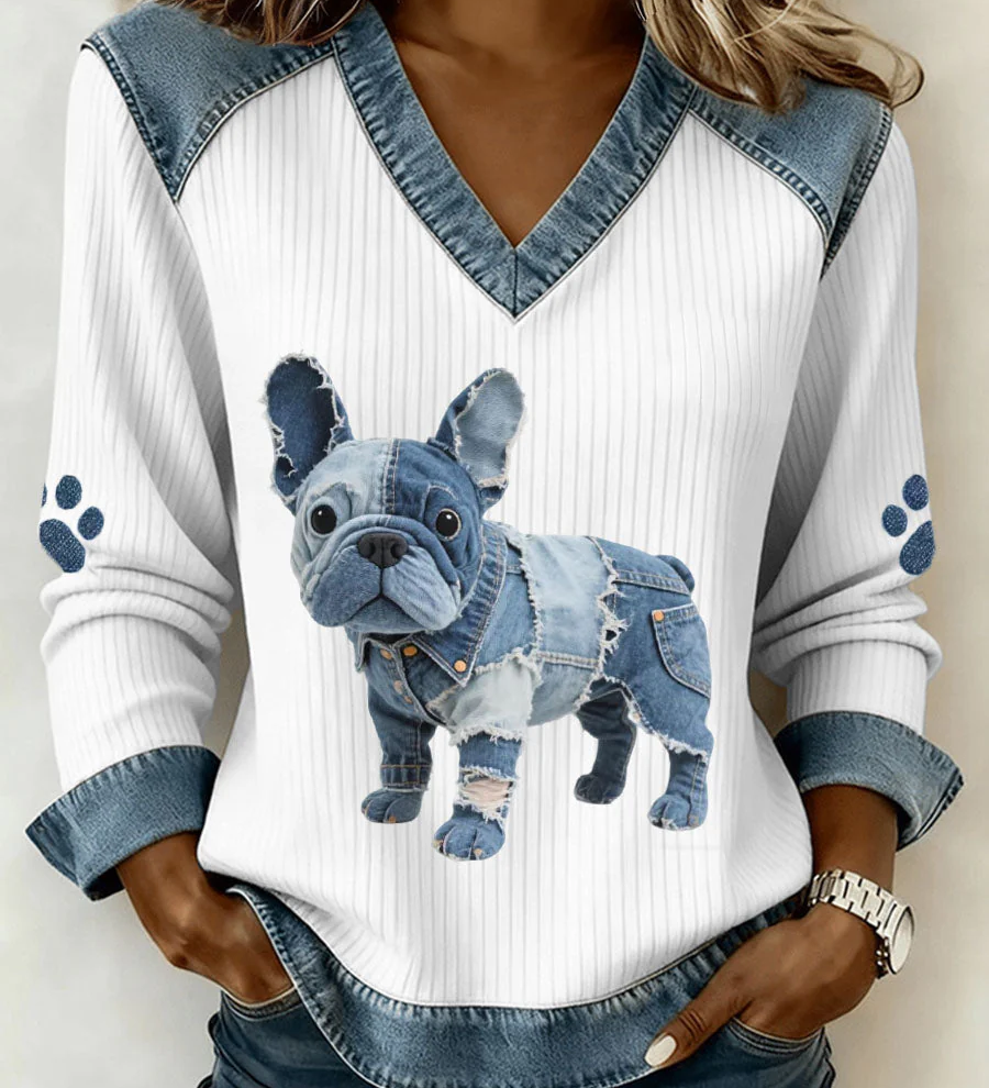 Anca – Pulover Patchwork Kuža
