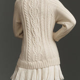 Mini Pletena Obleka Ivory