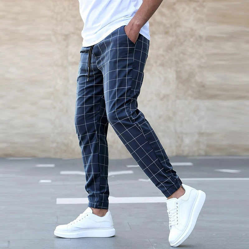 Shane | Elegantni Jogger Hlače s Karirami