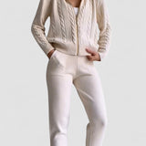 Ania - Dvodelni casual komplet s zavitimi jacquard vzorci
