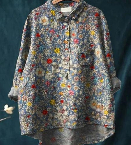 Lila - Elegantna cvetlična bluzica