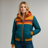 Larisa | Ženska jesenska jakna s retro črtami