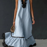 Serena – Dolga Obleka z Volani